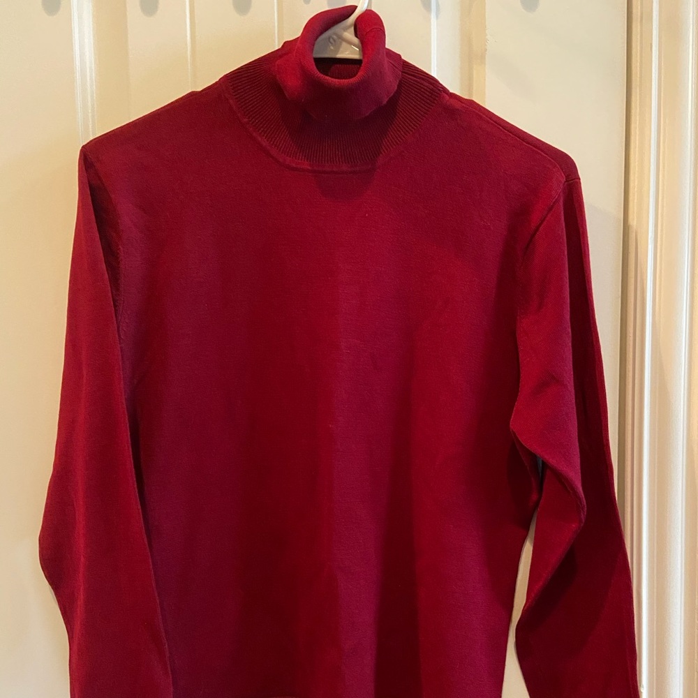 Red turtle neck Talbots sweater - medium petite